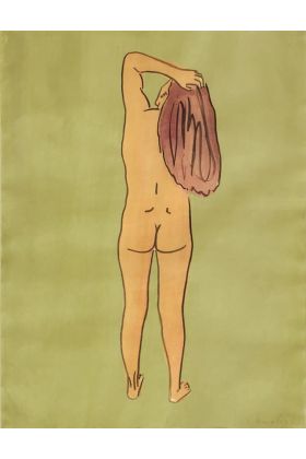 Hubert Schmalix, Figure, 2003, Gouache auf Papier, 66 x 51 cm
