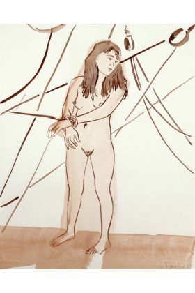 Hubert Schmalix, Figure, 2003, Gouache auf Papier, 73 x 57 cm