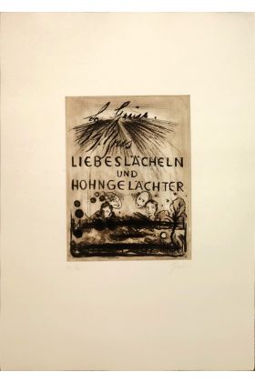 Liebeslächeln und Hohngelächter, 1991, Vollständige Mappe mit 8 Blättern, 22/30, Kaltnadelradierungen, je 70,7 x 50 cm