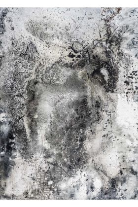 Thelma Herzl, O.T., 2018, Acryl/Mischtechnik auf Leinwand, 140 x 100 cm