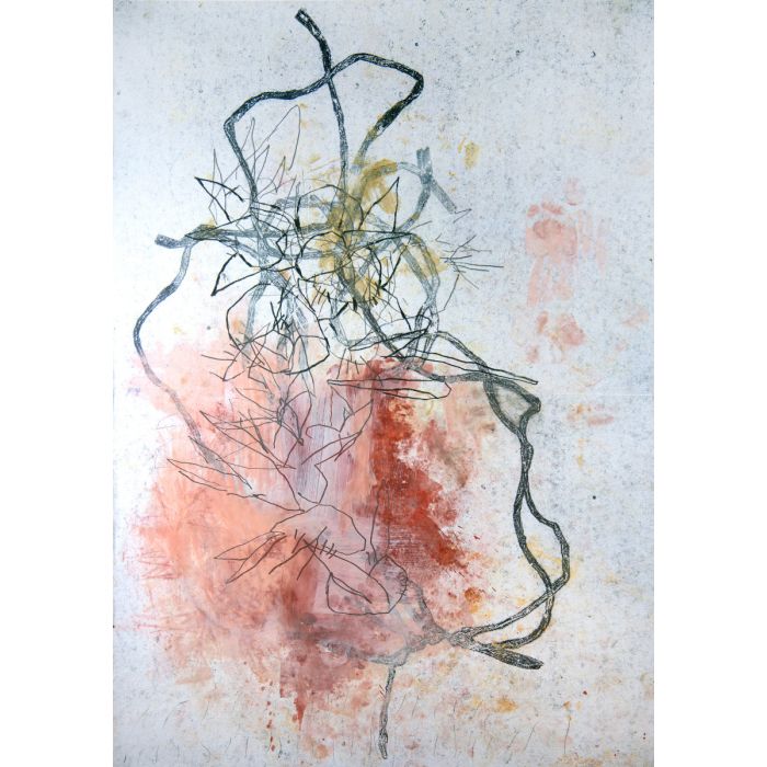 Hanna Hollmann, Senkrecht, eine Scheibe aus Erde und Wurzeln, 2022, 185 x 110 cm 