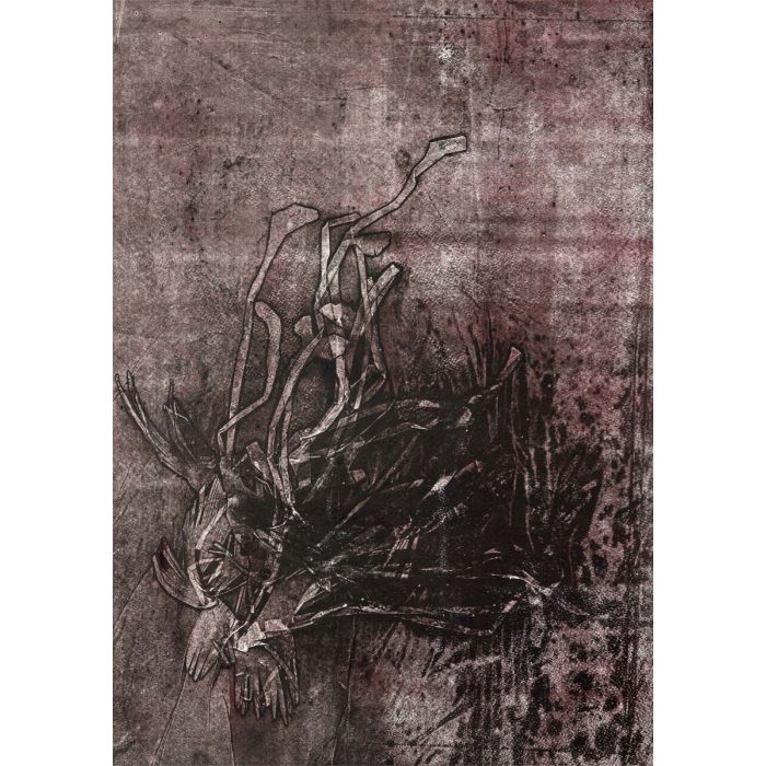 Hanna Hollmann, Papercut, 2018, Monotypie, 51 x 36 cm