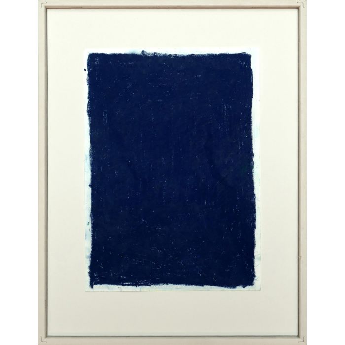 Hermann Nitsch, Ölkreide blau, 2020