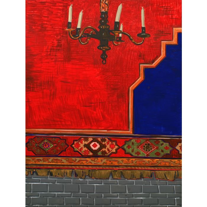 Hubert Schmalix, Aus der Serie „Red Room“, 2009, Öl auf Leinwand, 175 x 130 cm